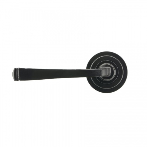 Black Avon Round Lever on Rose Set (Art Deco Rose)